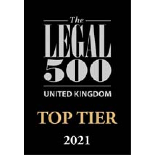 The Legal 500 -Top Tier 2021