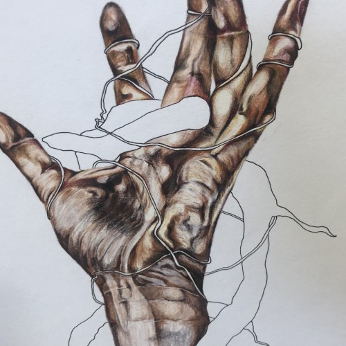 Hand with wire 