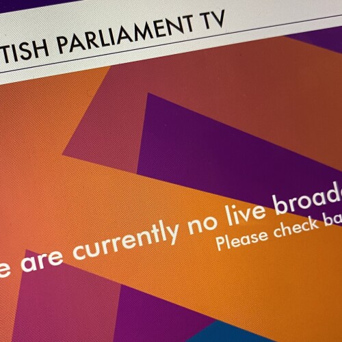 Scottish Parliament there are no live braodcasts